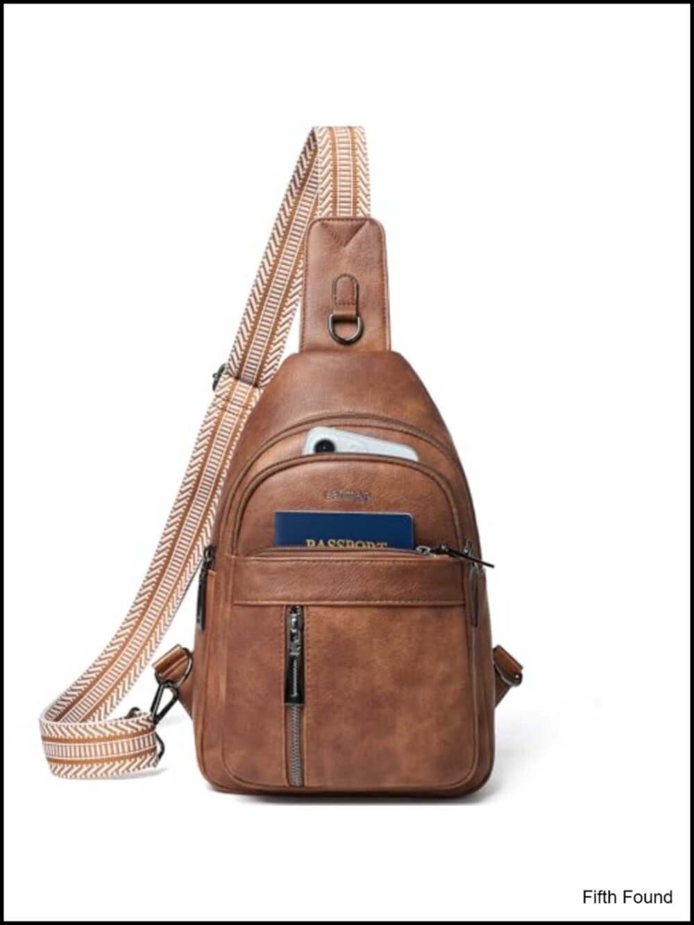 7L Sling Bag Crossbody Fanny Pack PU Leather Travel Shoulder Chest Bag